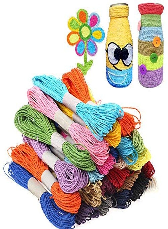 3A Featuretail Multi-Coloured Twisted Paper Rope Threads (Raffia Rope) for DIY Art and Craft Projects and Decoration (Set of 12 roll of 10mtr Each) - Image 2